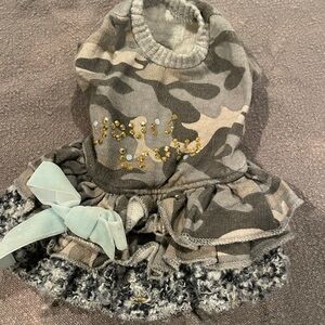 Camouflage Sequin dog  Dress clothes louisdog xs tcup